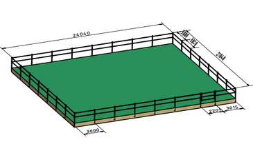 Example of a horse paddock - Silber fence products